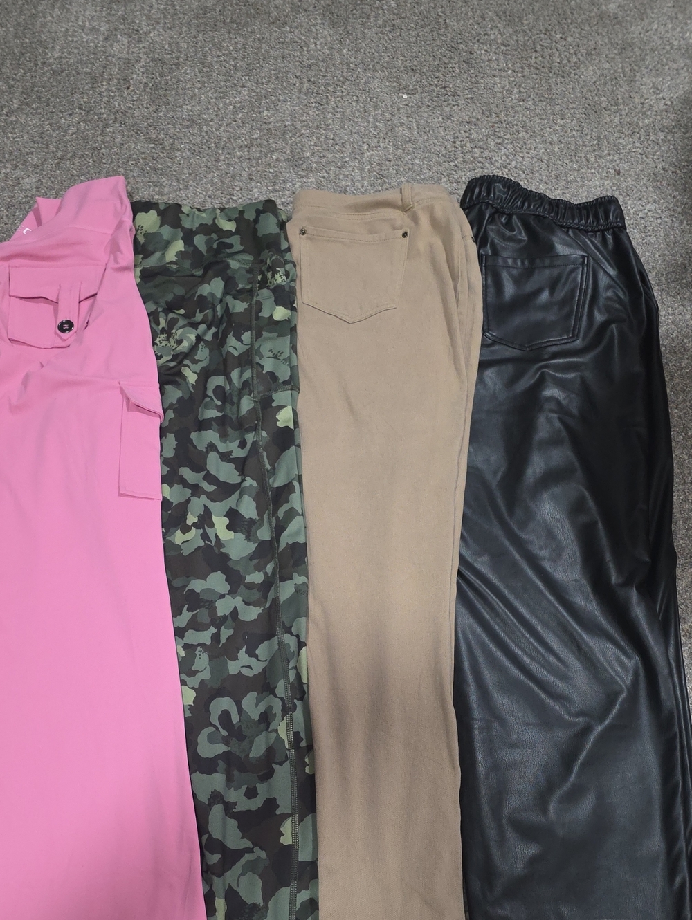 Women’s Faux Leather Jogger Pants - Black + 3 More